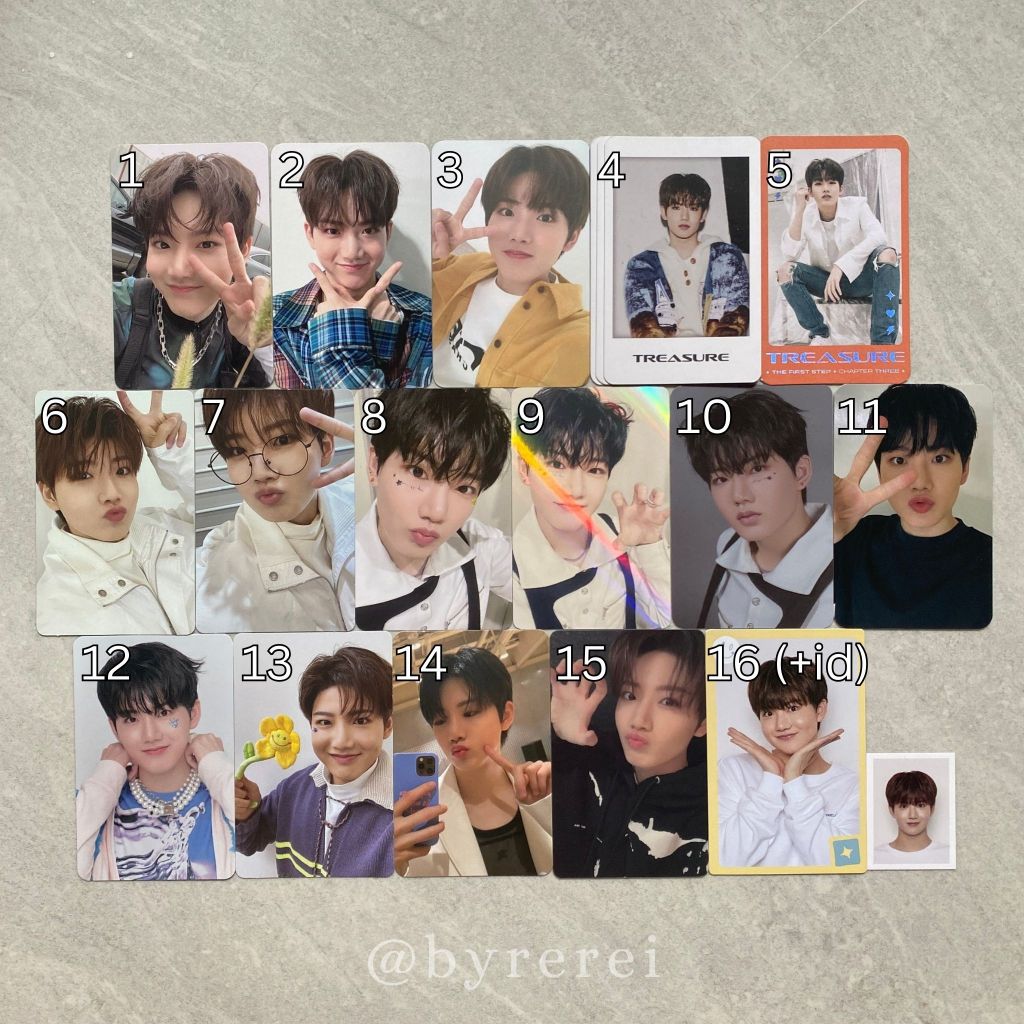 Junkyu Treasure Official Photocard PC The First Step TFS chapter ch 1 2 3 black white FA orange selc