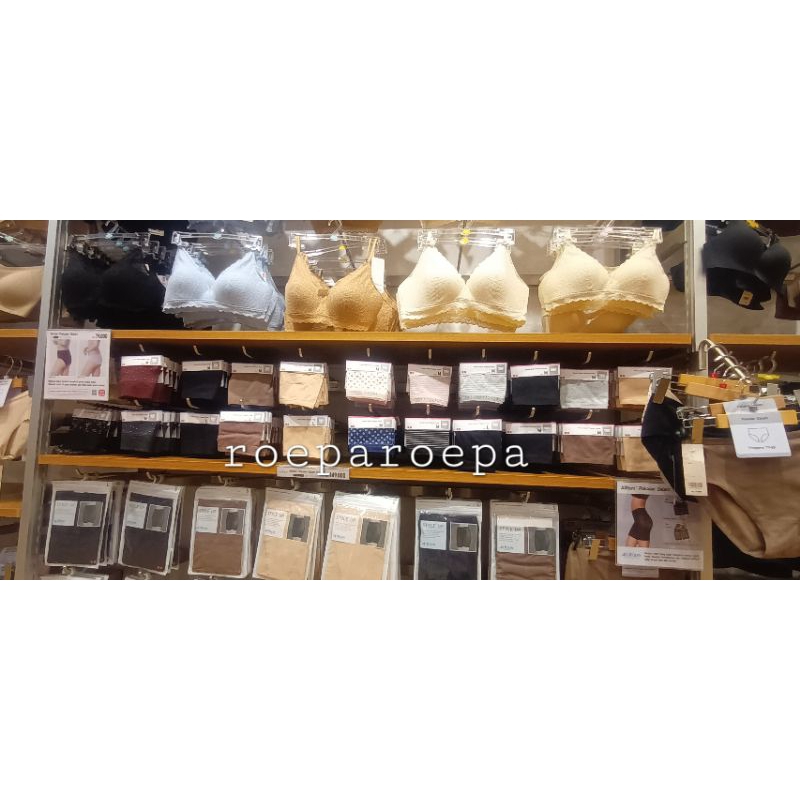 WOMEN Bra Tanpa Kawat | Renda  Wireless Bra Strecth Lace Uniqlo