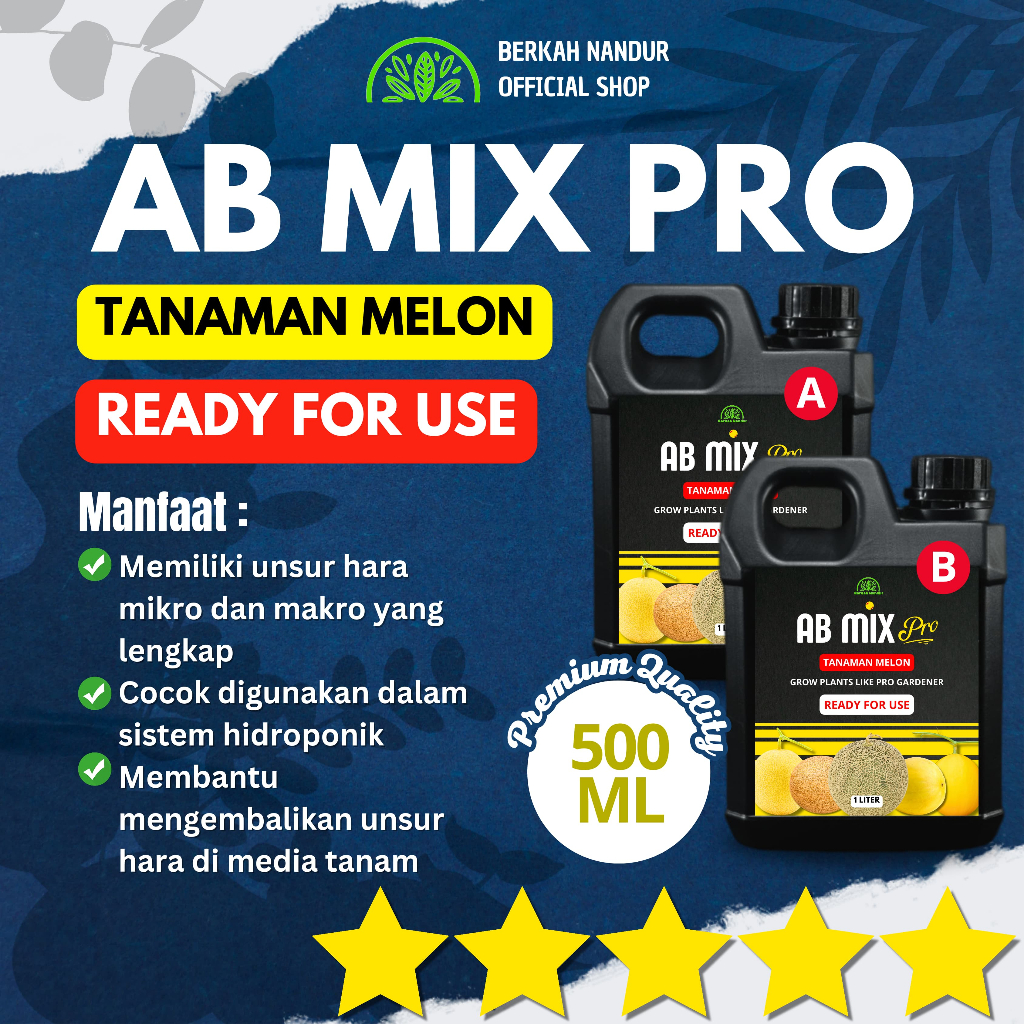 AB MIX PRO Melon Siap Pakai 500 ml Nutrisi Hidoponik Melon AB MIX PRO