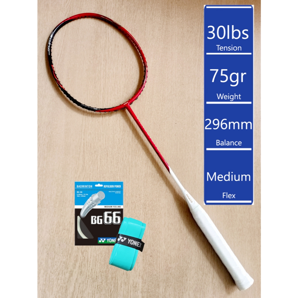 MZN Thruster 88D | 30LBS 75gr RAKET BADMINTON BULUTANGKIS Ringan murah Mizuno
