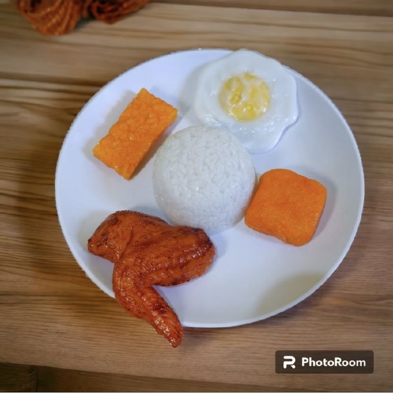Replika Dummy Makanan 4 Sehat 5 Sempurna Dekorasi/Hiasan/Pajangan Etalase/Display Hotel dan Restoran