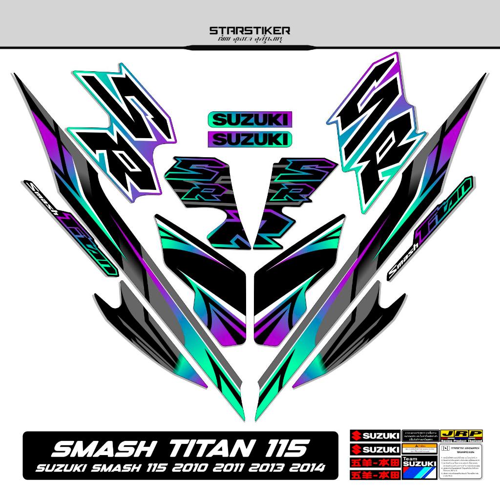 Striping Smash Titan 115 Mtf 27 Suzuki 2010 2011 2012 2013 2014 Stiker Sticker Lis Les Variasi StrX