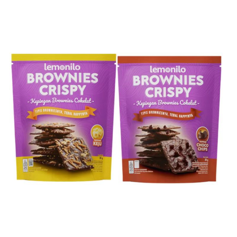 

Lemonilo Brownies Crispy 35 gr snack chocochips keju