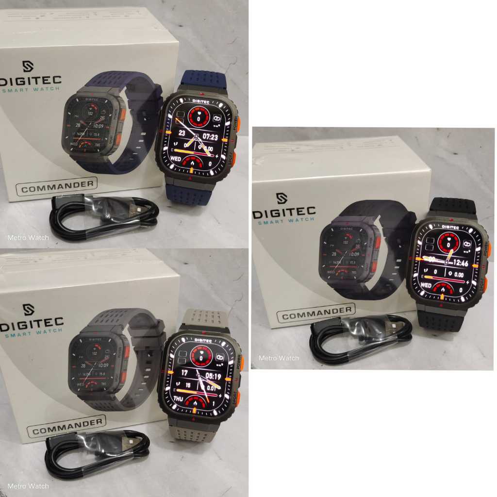 Jam Tangan Digitec Commander Original Jam Tangan Touch Screen Smartwatch