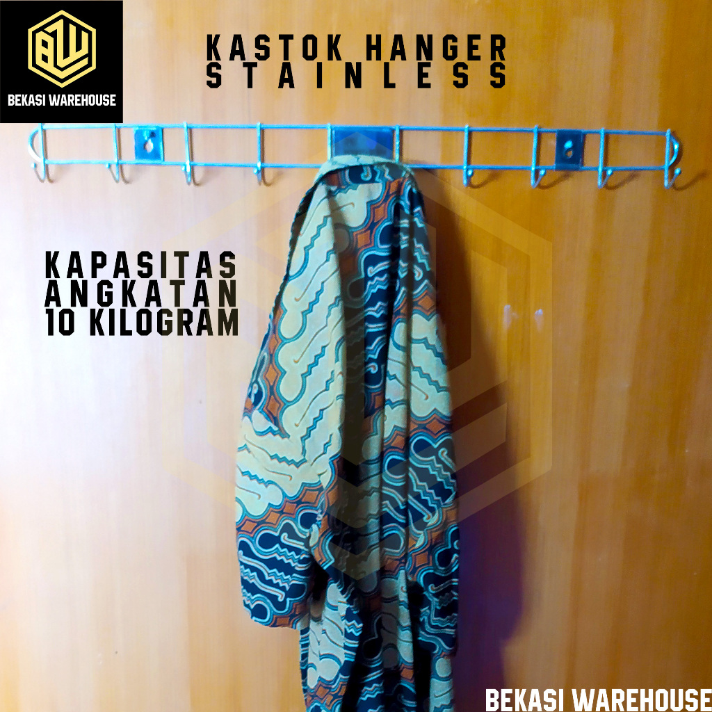 GANTUNGAN BAJU STAINLESS ANTI KARAT UKURAN BESAR / KAPSTOK STAINLESS UKURAN BESAR 10 KUAT / GANTUNGA