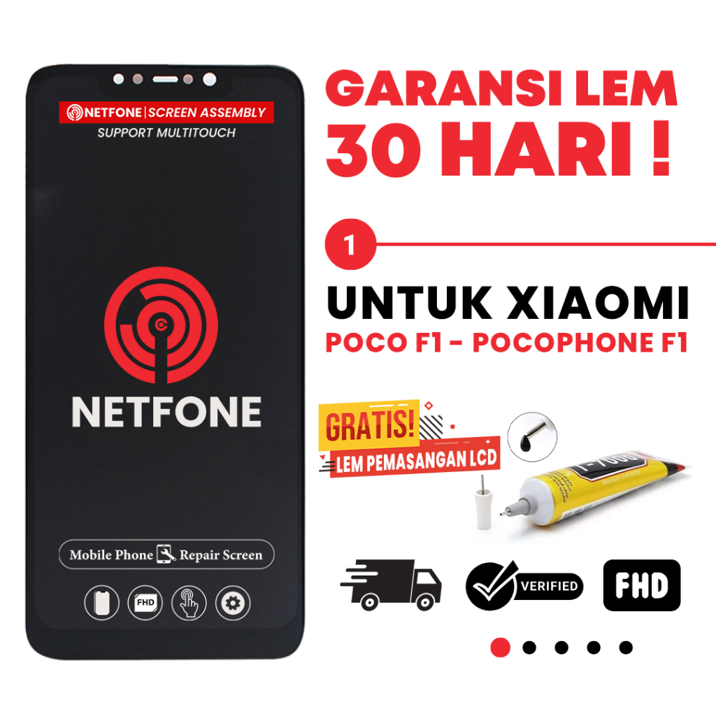 LCD ORIGINAL XIAOMI POCO F1 / POCOPHONE F1 LCD TOUCHSCREEN FULLSET KUALITAS ORI 100%