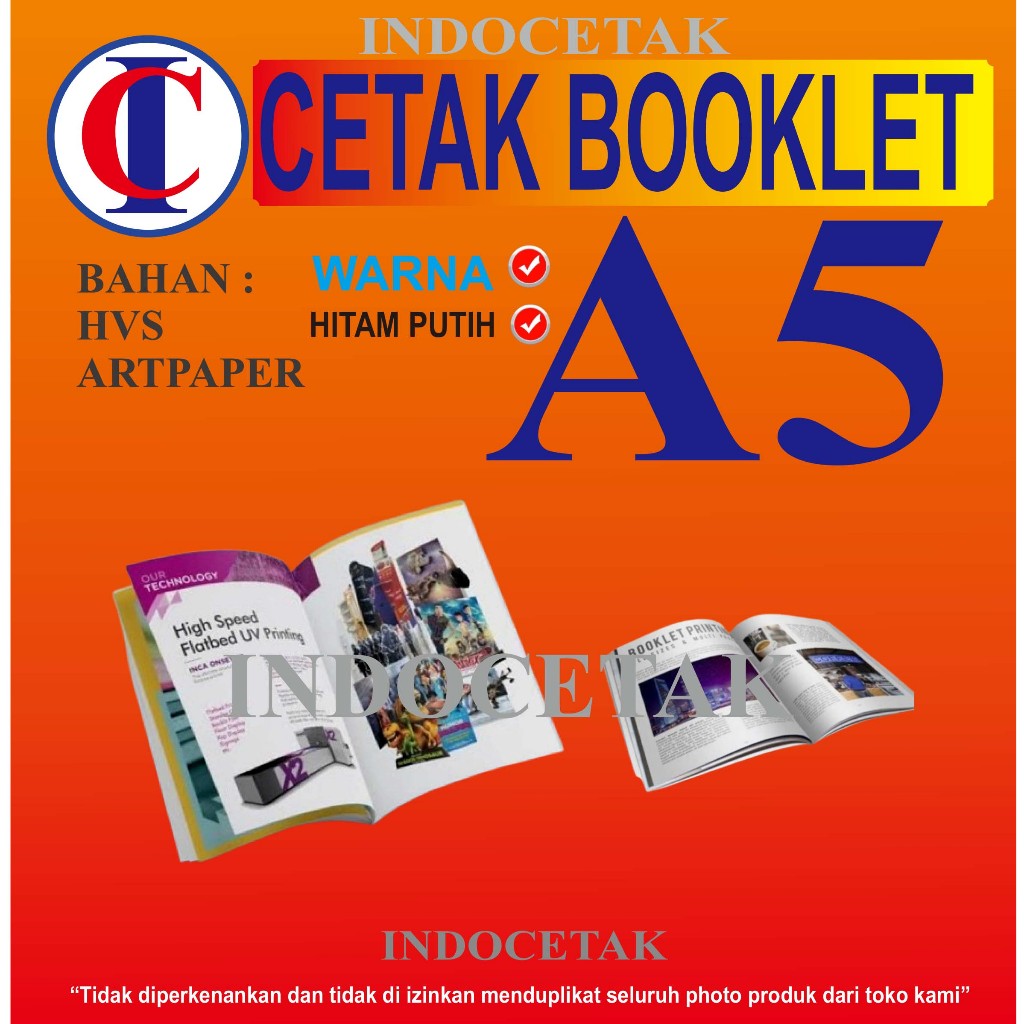 

PRINT CETAK BOOKLET BUKU A5 WARNA/HITAM PUTIH