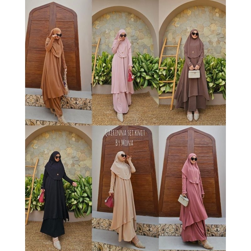 Qairinna Set Knit by Mona || Setelan Wanita Daily Fashion