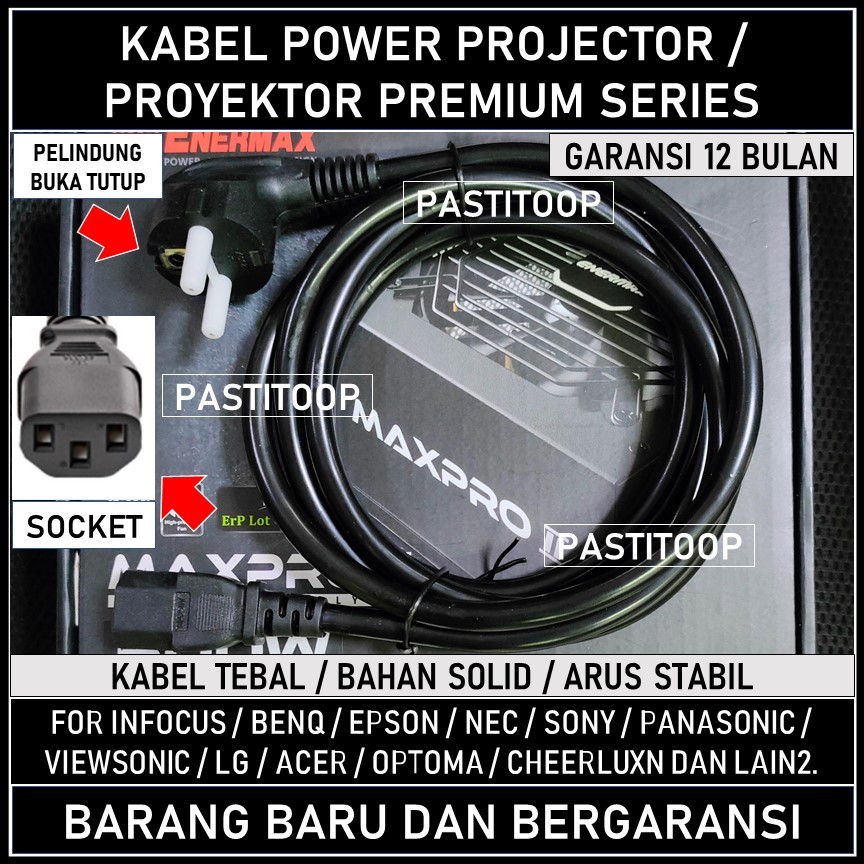 Kabel power proyektor projector epson ebx51 ebx500 ebx400 premium