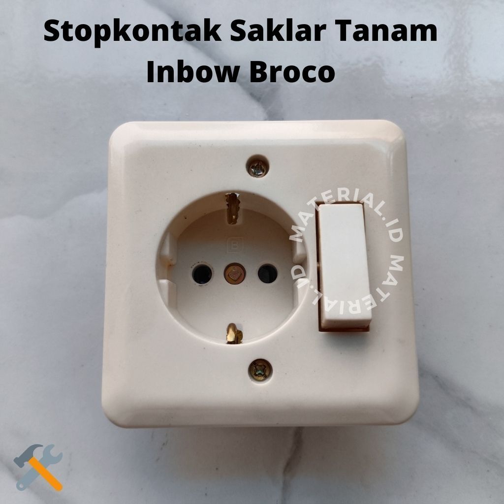 STOPKONTAK BROCO Inbow 1 LUBANG SEGI ARDE OUTBOW OB BROCO Broko tanam TanemTembok kayu stop Kontak C