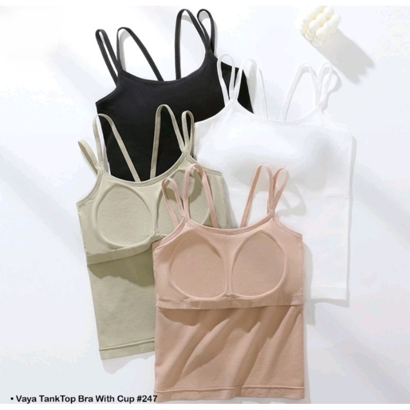 [TANKTOP] Vaya 247 Tanktop Croptop dengan cup tali belakang silang