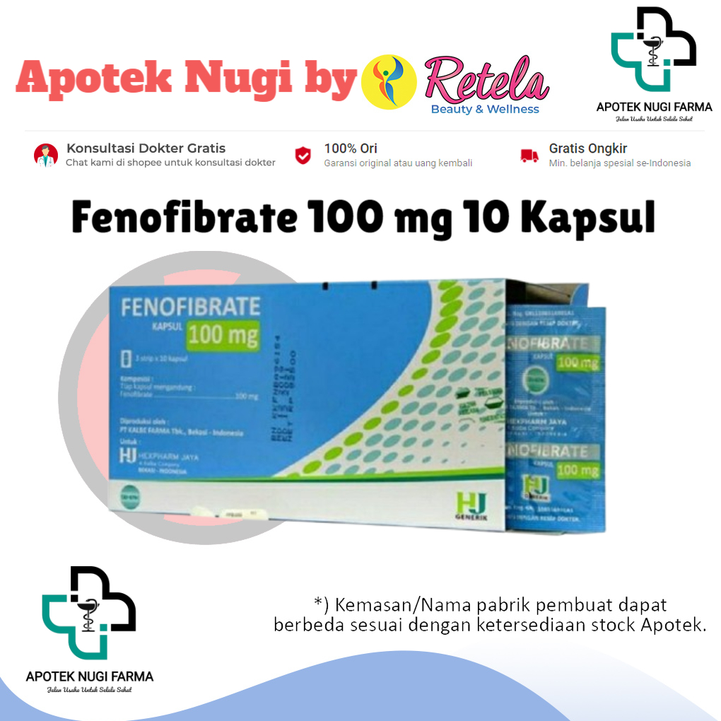 Fenofibrate 100 mg 10 Kapsul