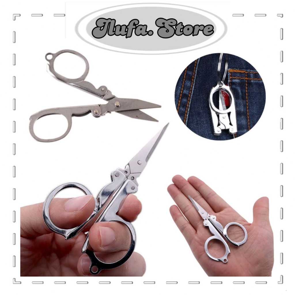 

ILU151 Gunting Mini Lipat Kecil Stainless Lipat Gunting Murah