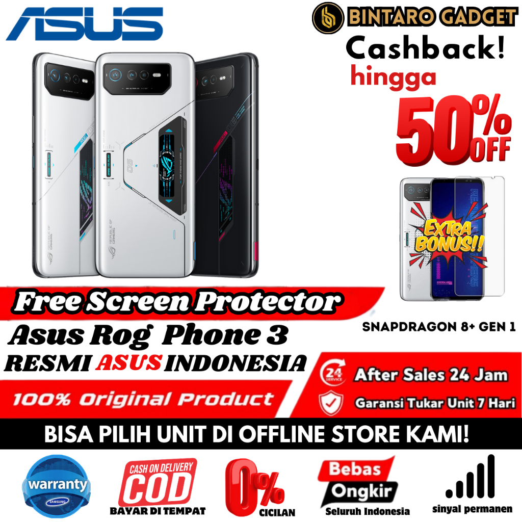 [ TAM ] Asus Rog Phone 6 Pro 18/512GB 16/512GB 12/256GB Garansi Resmi | Not 5s