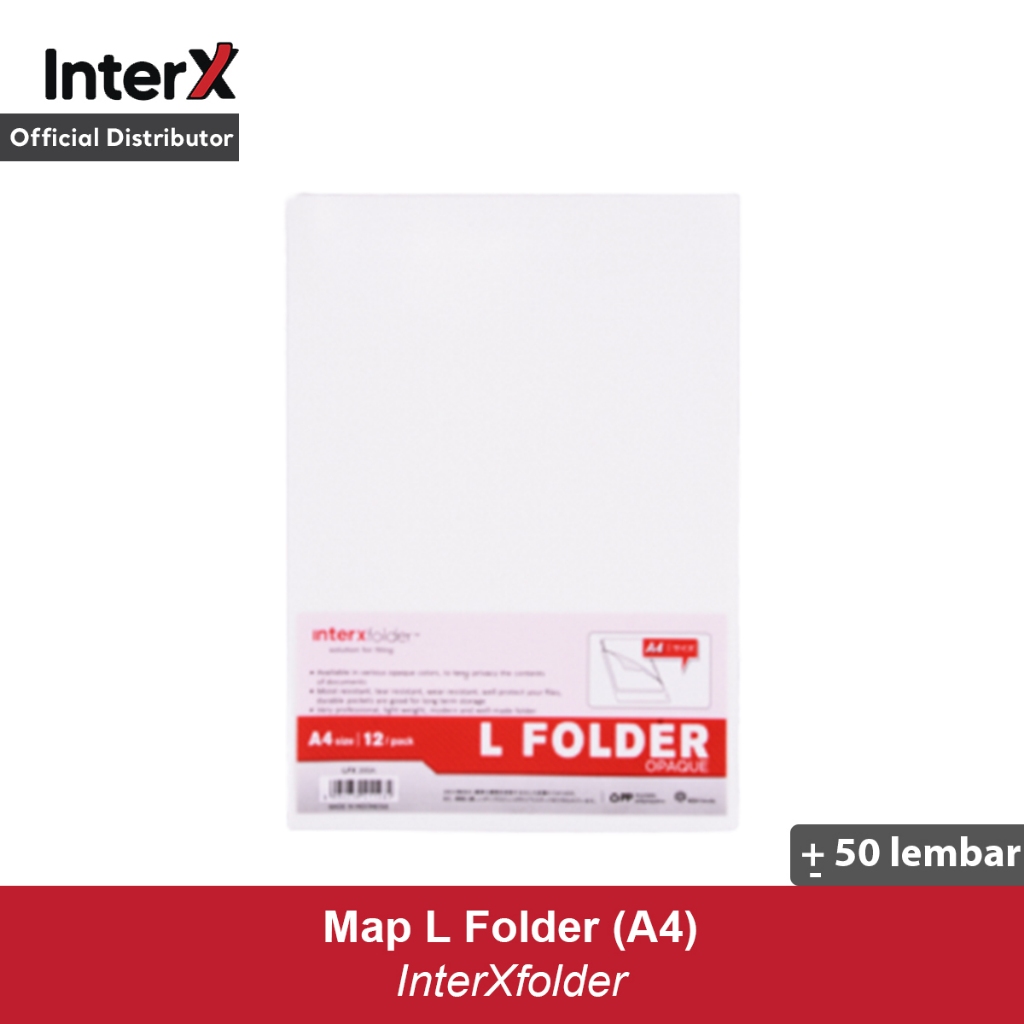 

MAP L INTER-X / L FOLDER A4 CLEAR (1PAK)