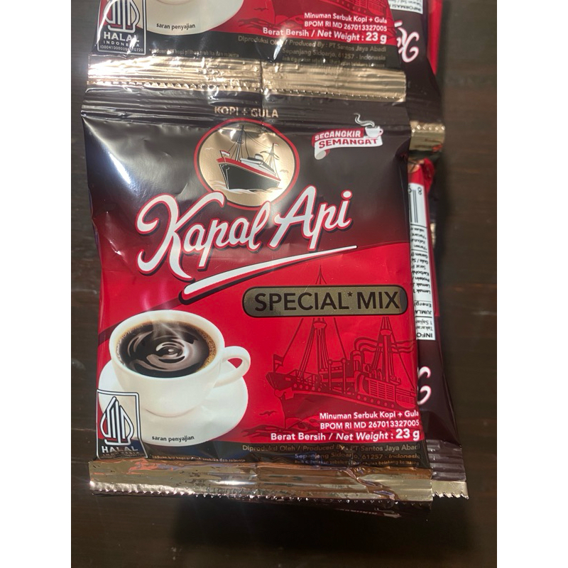 

KOPI KAPAL API SACHET SPECIAL MIX | kapal api 23gr | kopi sachet | kopi hitam | black coffee | HARGA SATUAN