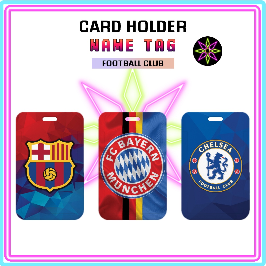 

Hikari Print ID Card Holder Football Club Edition Nametag Tanpa Tali Card Holder Tempat Kartu Edisi Football Club Sepakbola Barcelona Bayer Munchen Chelsea Juventus Liverpool Manchester City Manchester United PSG Real Madrid