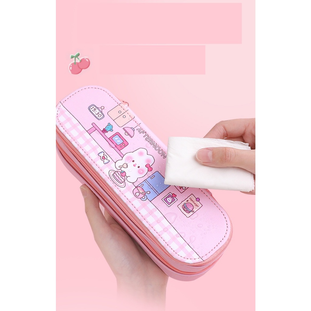 

Tempat Kotak Pensil Anak Sekolah Karakter Lucu unik 2 Tingkat Menyimpan Banyak Alat Tulis Korean