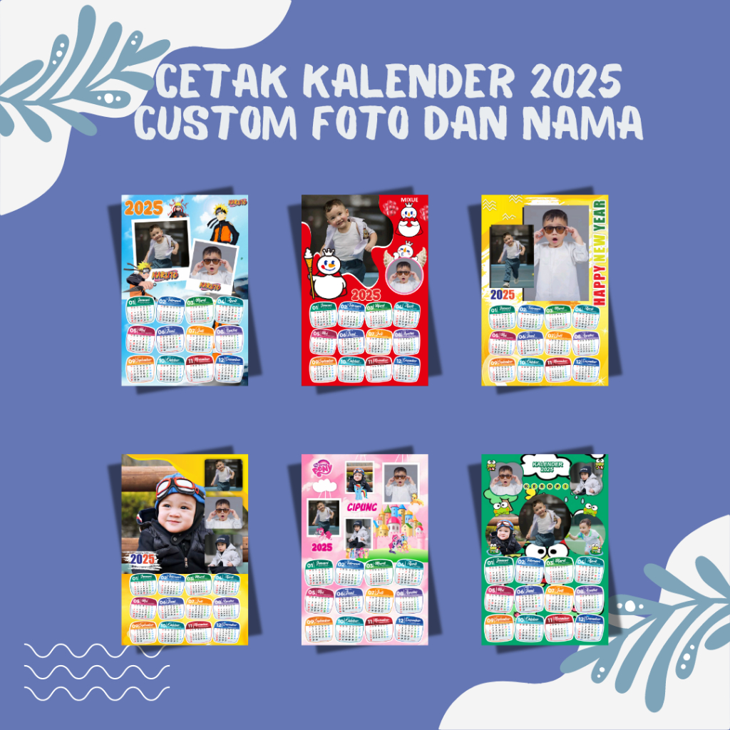 

KALENDER 2025 CUSTOM FOTO SENDIRI A3+