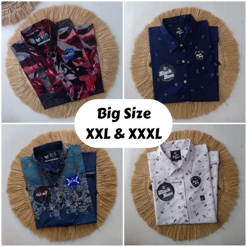 KEMEJA PRIA BIG SIZE / KEMEJA JUMBO / HEM PRIA JUMBO / KEMEJA MOTIF JUMBO / KEMEJA PRIA OVERSIZE