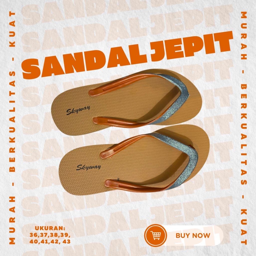Sandal jepit wanita Kuat dan nyaman  SKYWAY Aurora blink-blink