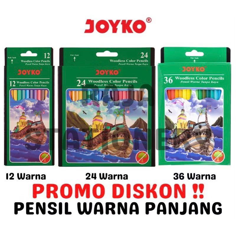 

Joyko Pensil warna 36 Warna