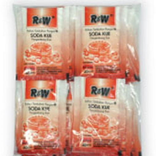 

Soda Kue Pengembang Kue Sachet Rajawali R&W RW 1 Pak isi 10 Pcs 40gr