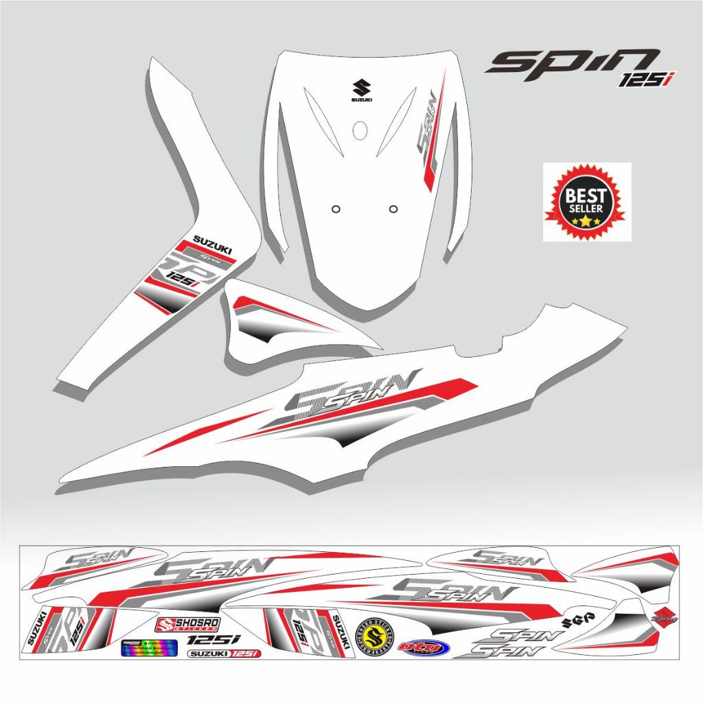 STRIPING SPIN 125 SR MOTIF / SPIN 125 / SR / SPIN / STIKER / STICKER / STRIPING SUZUKI SPIN