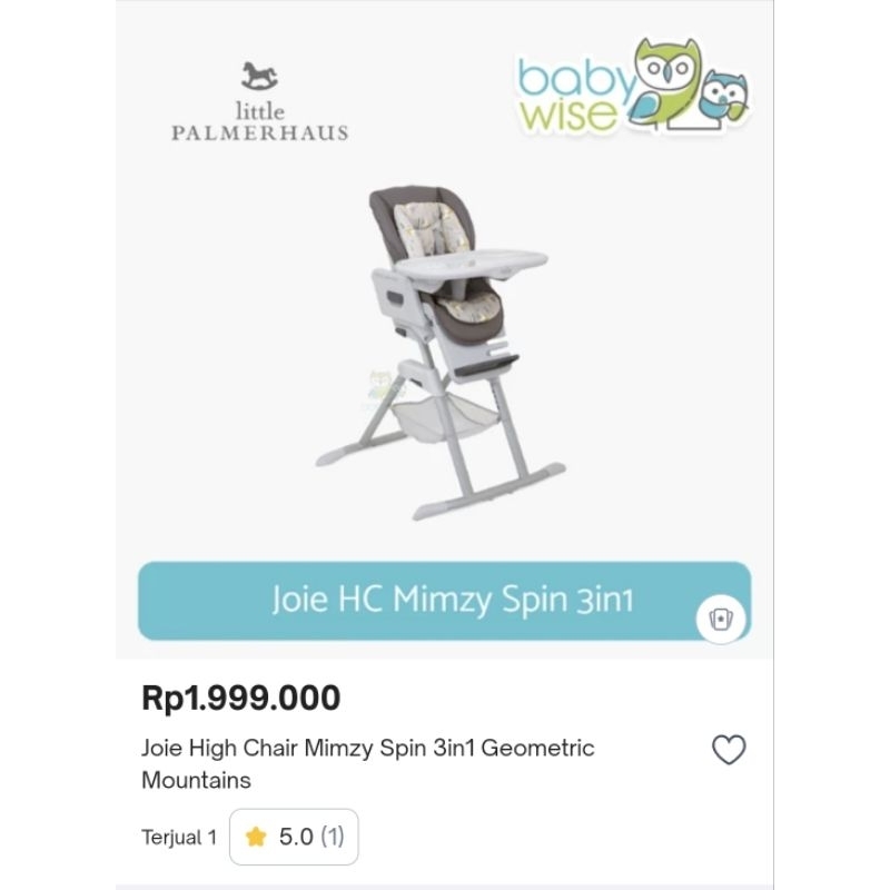 BARU SEGEL high chair joie meet mimzy spin 3in1 360 kursi makan anak bayi rotate FREE GIFT