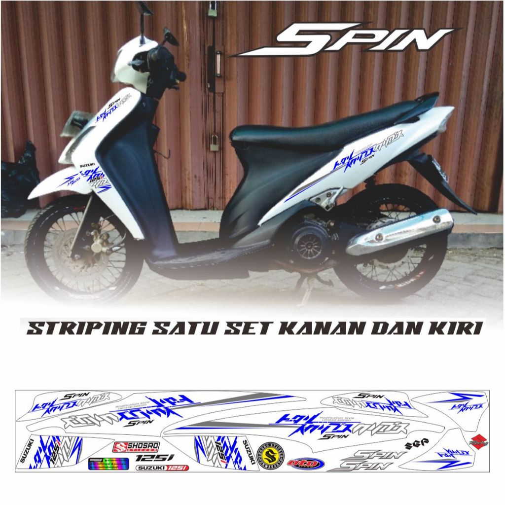 STRIPING SPIN 125 SR / STIKER SPIN 125 / SR / SPIN / STIKER  SIMPLE MOTIF