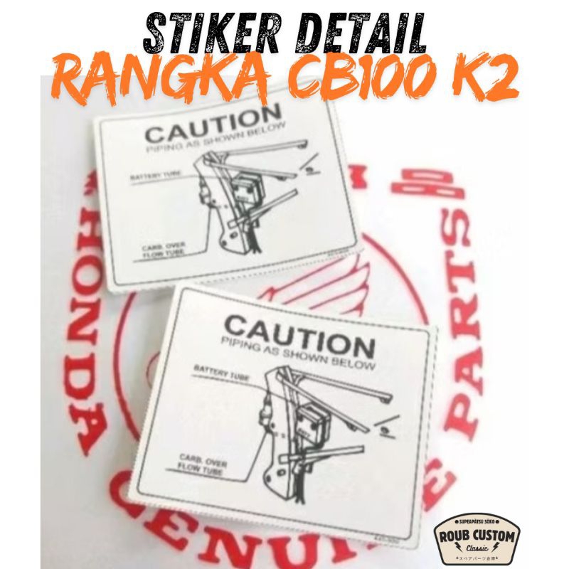 stiker detail rangka Honda cb100  stiker decal rangka Honda cb100