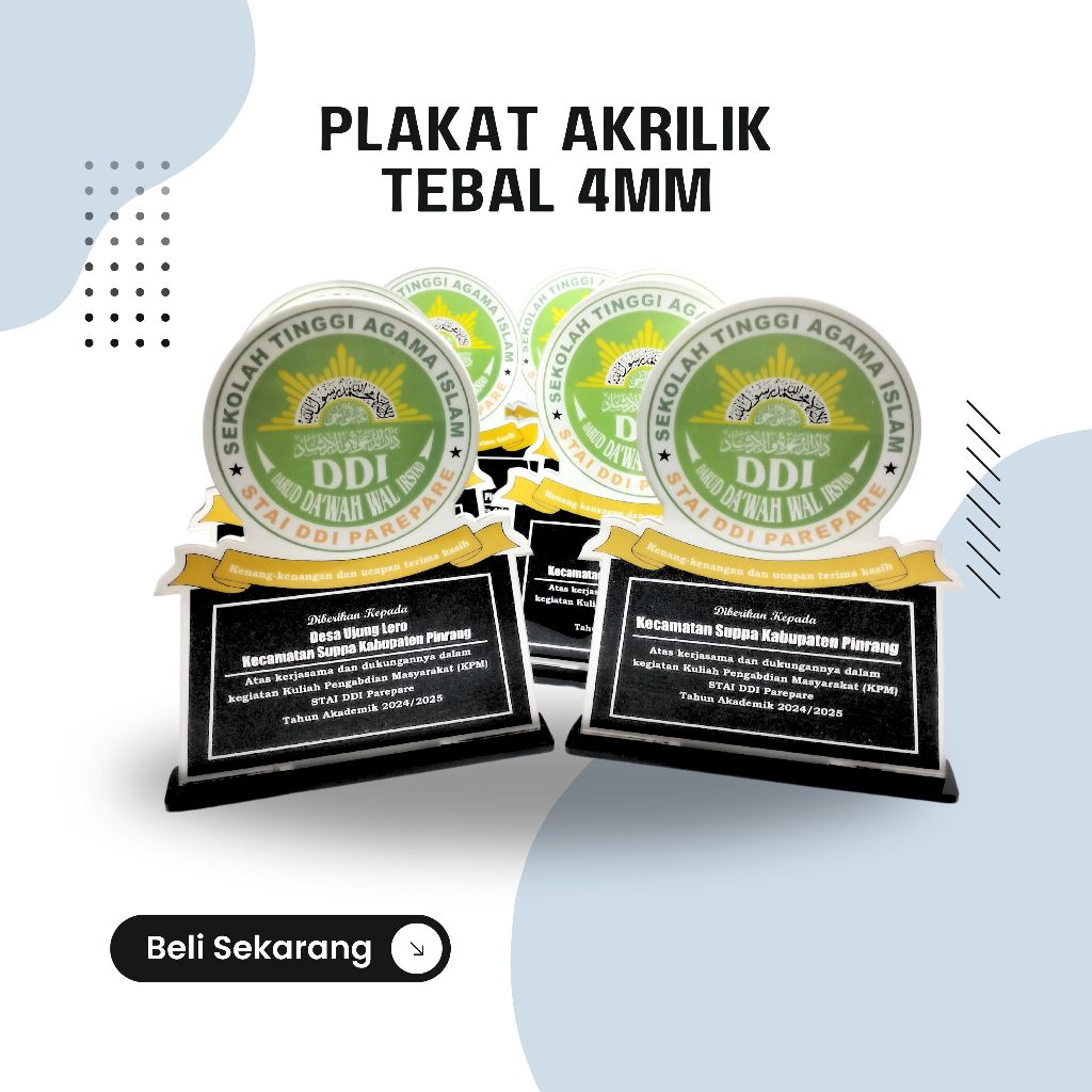 Plakat Akrilik Murah cinderamata kenang kenangan mungil Piala Murah vandel akrilik wisuda plakat akr