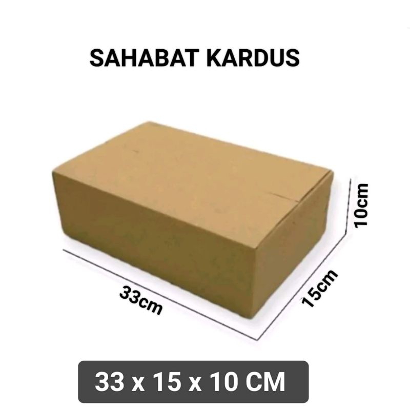 

kardus box Ukuran 33x15x10 cm single wall polos