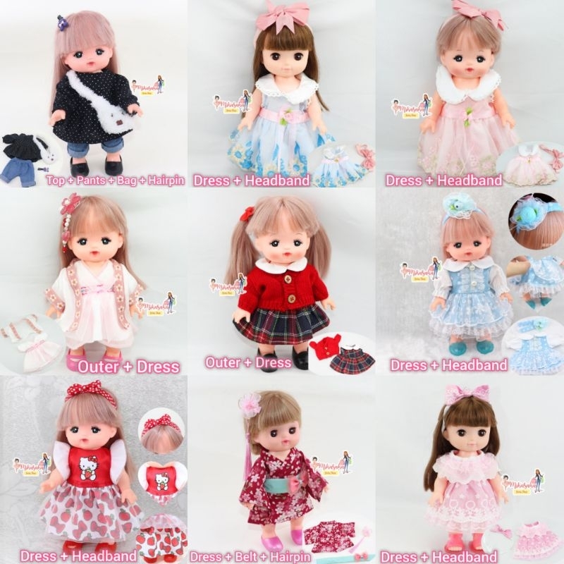 Baju Boneka Mellchan Doll Solan Doll Baby alive Doll 25cm