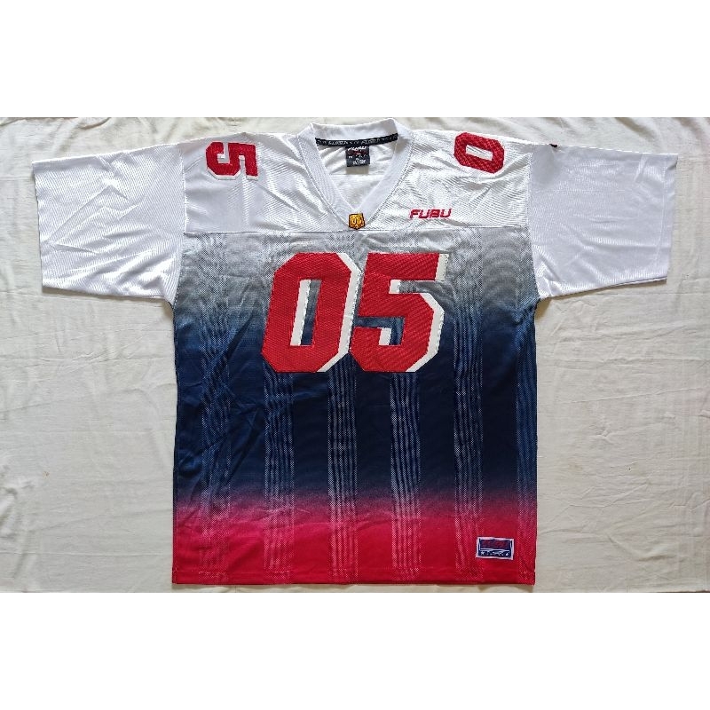 JERSEY HIP HOP VINTAGE FUBU SPORT CLASSIC EDITION 05 LEAGUE WHIT RED ORIGINAL 100%