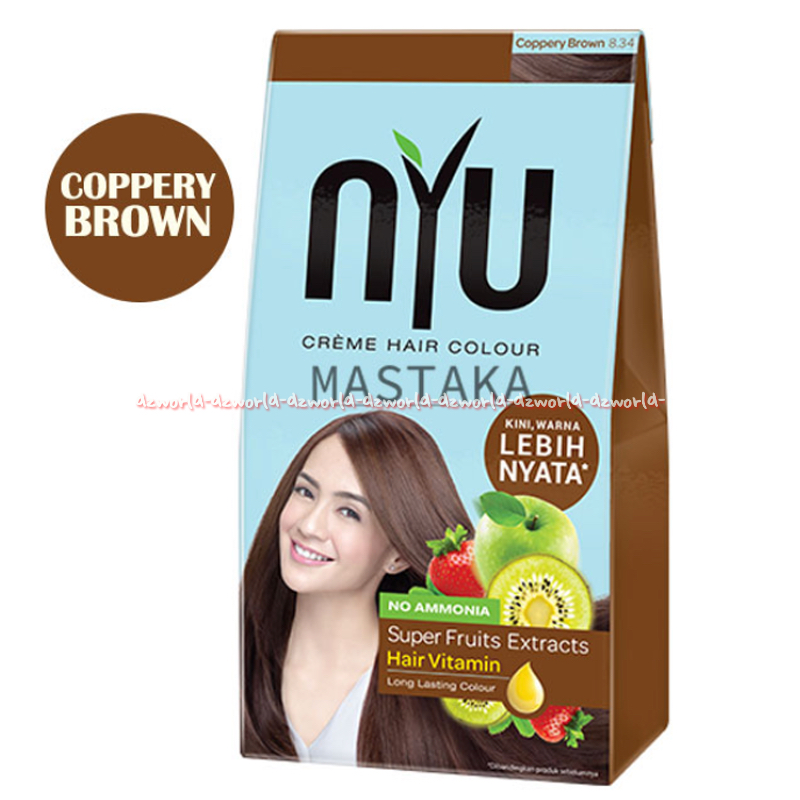 NYU Natural Brown 400 Cat Rambut Pewarna Coklat Alami Super Fruit Extract Niyou Cokelat