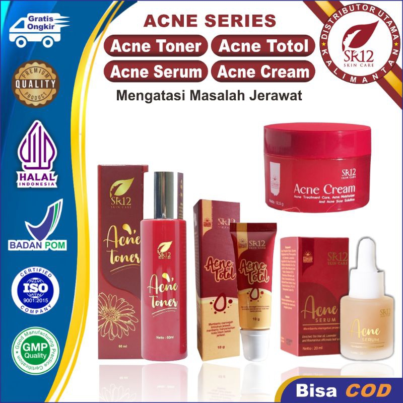SR12 ACNE SERIES / ACNE SERUM / ACNE MOIST / ACNE TOTOL / ACNE TONER / SKINCARE HERBAL PENUMPAS WAJA