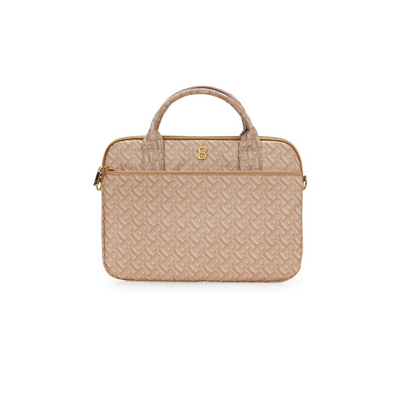 buttonscarves bimu laptop bag - brown