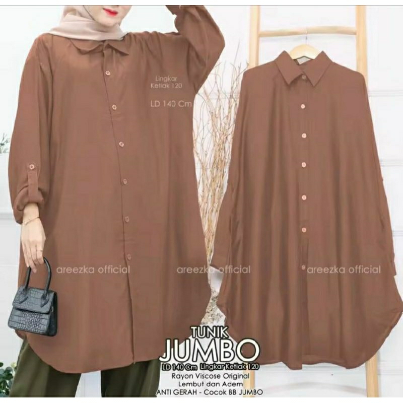 kemeja tunik polos/kemeja tunik katun/kemeja tunik casual/kemeja putih