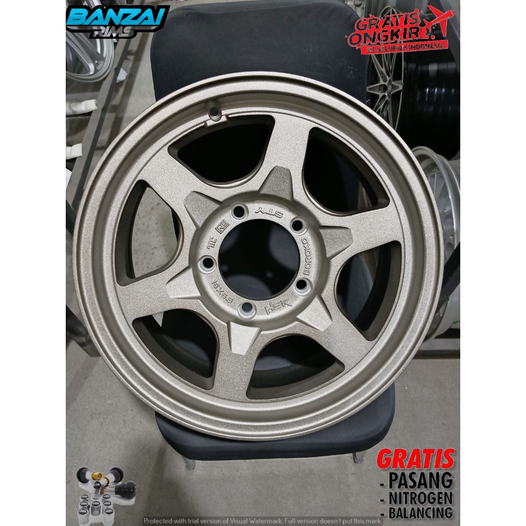 Velg Mobil Jimny Katana Ring 16 Velg Racing Model TE37 Hsr STY-J R 16 Lubang Pcd 5x139,7 Lebar 6,5