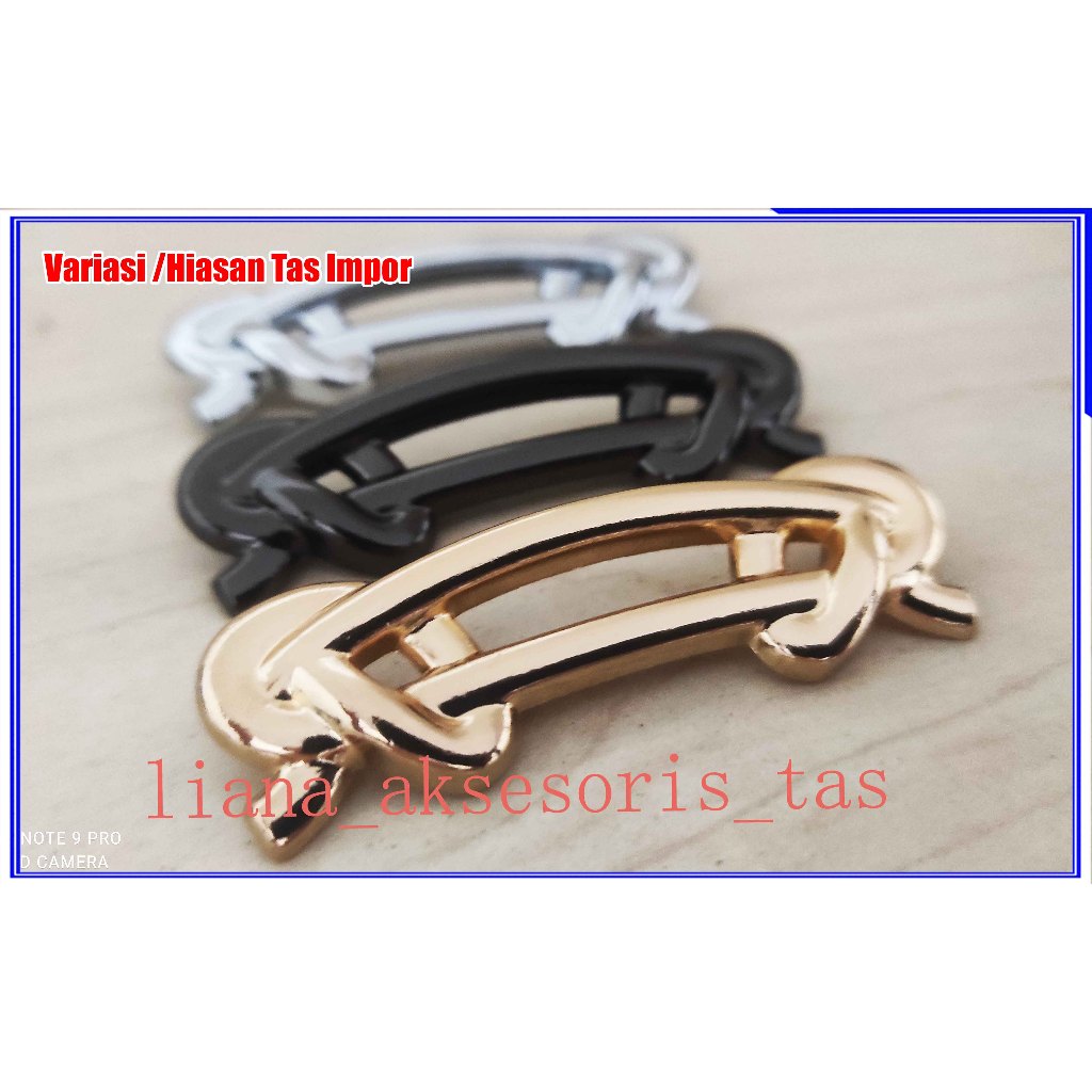 Logo Tas + Baut - Logo Tas Selempang Wanita - Hiasan Tas Selempang - Hiasan Tas - BROS Tas - POPULER