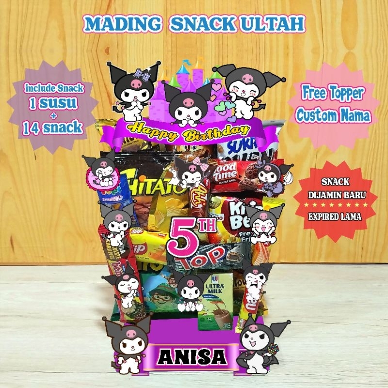 

Mading Snack Ultah / Tower Snack Ulang Tahun Anak / Paket Snack Ultah