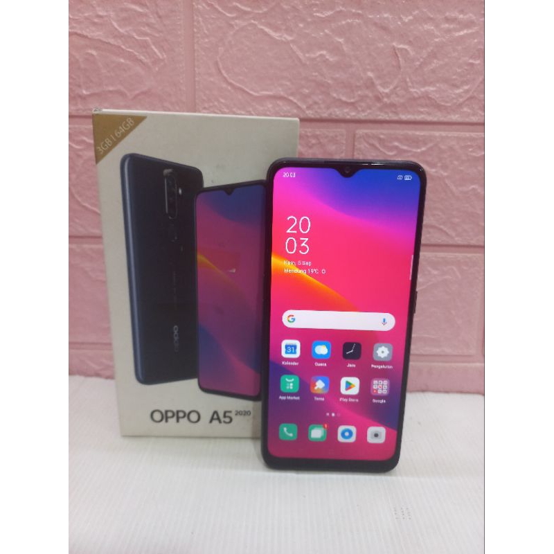 HP OPPO A5 2020 4G RAM 3/64 GB SECOND MULUS FULLSET