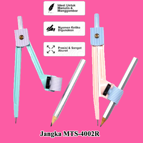 

Jangka Compass/Jangka Matematika/Pencil Compass/Jangka Set Pensil MTS-4002R Combo