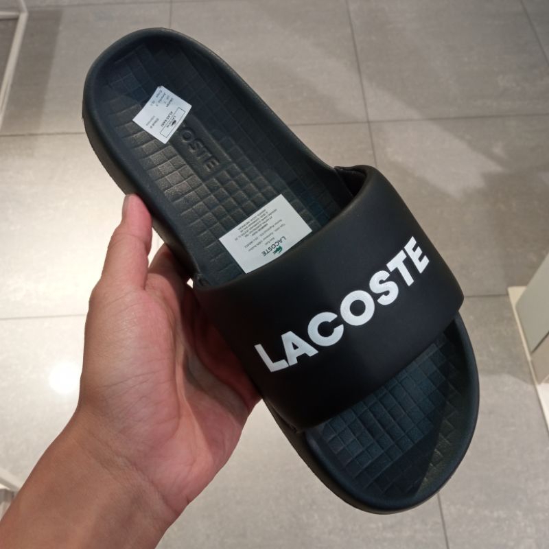 SANDAL LACOSTE ORIGINAL BLACK NEW LOGO