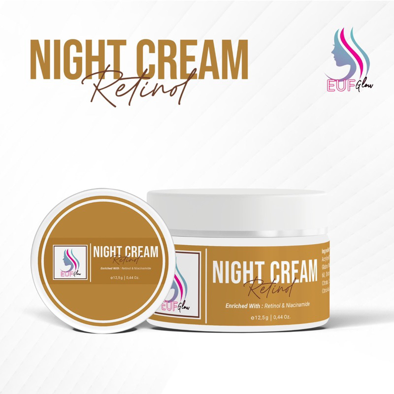 Eufglow cream malam retinol,cream malam retinol eufglow,eufglow skincare cream malam retinol origina
