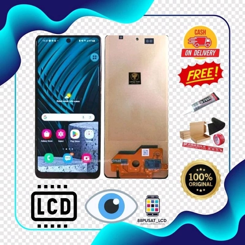 LCD FULLSET OLED SAMSUNG A51 4G / A515 FINGERPRINF AKTIF ORIGINAL LCD