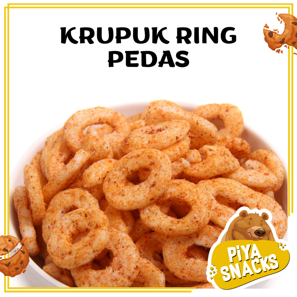 

Krupuk Ring Pedas 125gram Snack Koin Xtra Pedas 125 gr