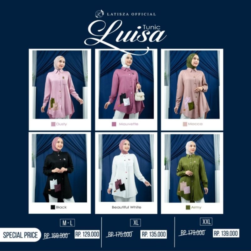 BISA COD LATISZA TUNIK LUISA RAYON PREMIUM GRATIS GOODIE BAG