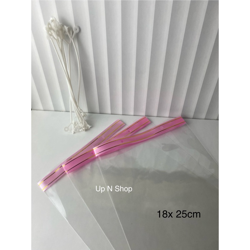 

Plastik Ultah 10pcs+tali tenteng PINK 18x25cm